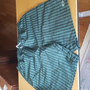 Polar XL Athletic Shorts, Green Stripe